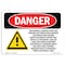 Signmission Safety Sign, OSHA Danger, 10" Height, 14" Width, Remote Control Electrocution Hazard, Landscape OS-DS-D-1014-L-1778 - alternate 1